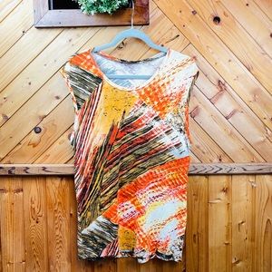 ITALIAN AUTHENTIC MESSORI men tank top abstract Rare! Vintage